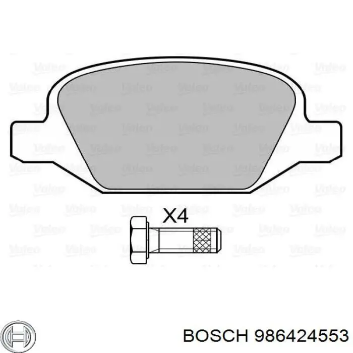 Comprar 986424553 Bosch Pastillas de freno traseras