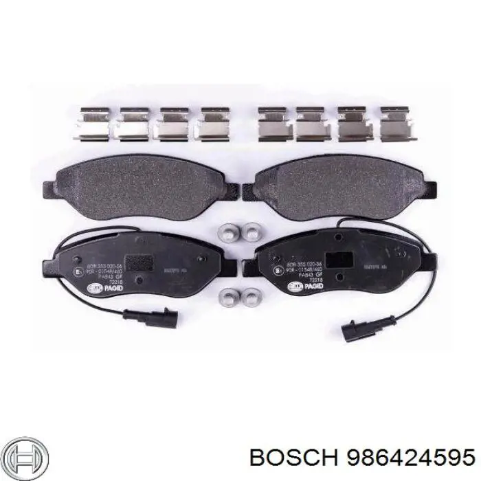 Pastillas de freno 986424595 Bosch
