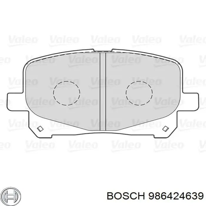 986424639 Bosch pastillas de freno delanteras