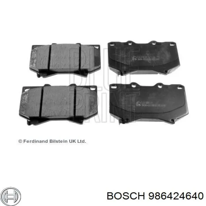 986424640 Bosch pastillas de freno delanteras