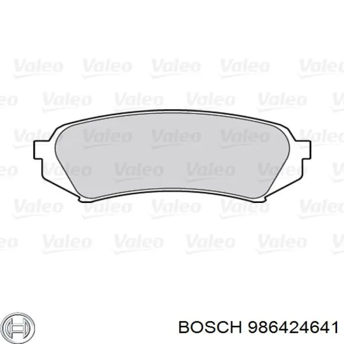 986424641 Bosch pastillas de freno traseras