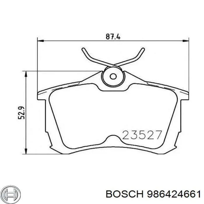 Comprar 986424661 Bosch Pastillas de freno traseras