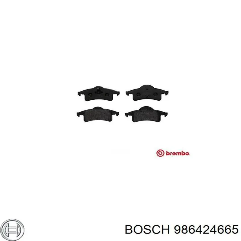 986424665 Bosch pastillas de freno traseras