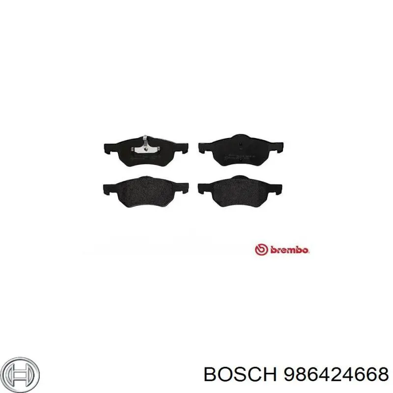 986424668 Bosch pastillas de freno delanteras