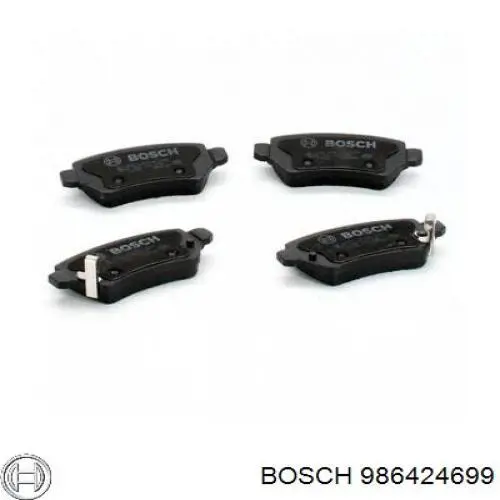 Pastillas de freno traseras 986424699 Bosch