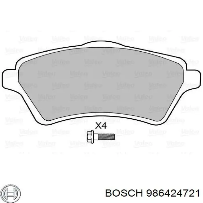 986424721 Bosch pastillas de freno delanteras