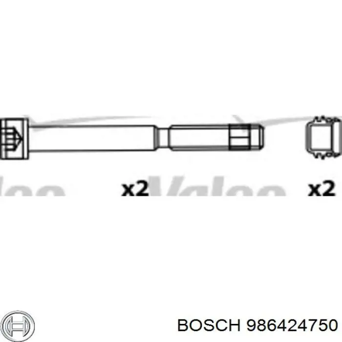 Pastillas de freno traseras 986424750 Bosch