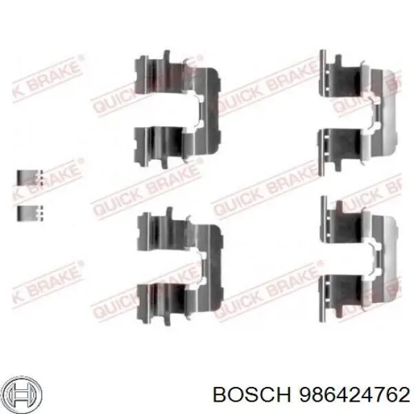 986424762 Bosch pastillas de freno traseras