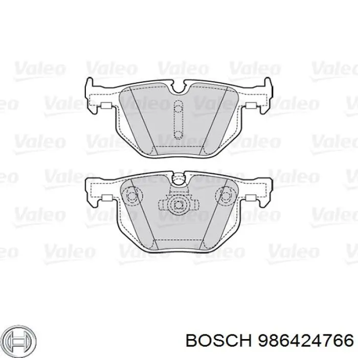 986424766 Bosch pastillas de freno traseras