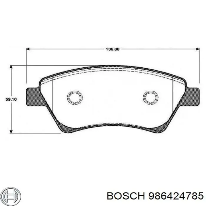 Pastillas de freno 986424785 Bosch