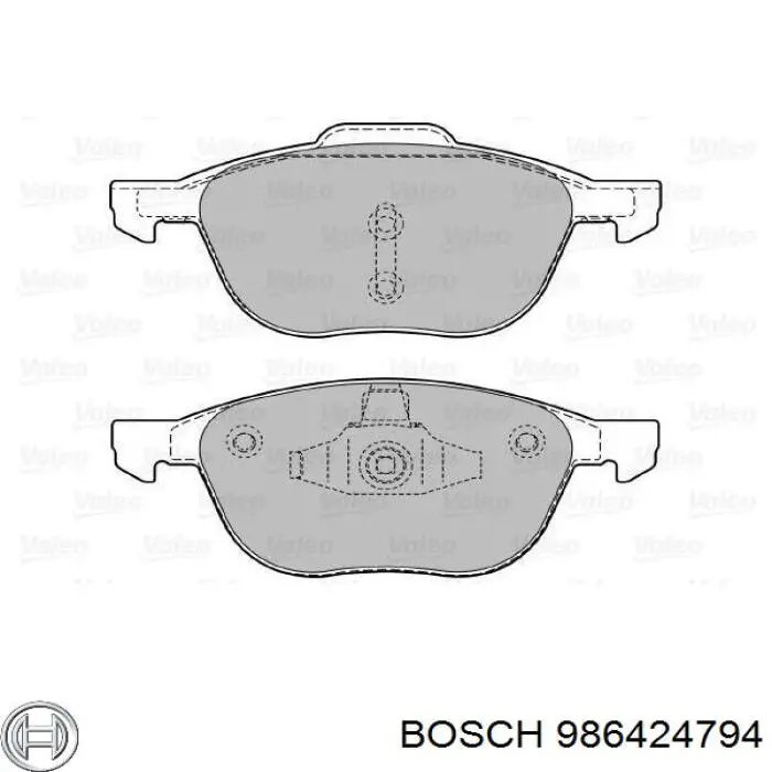Comprar 986424794 Bosch Pastillas delanteras de freno