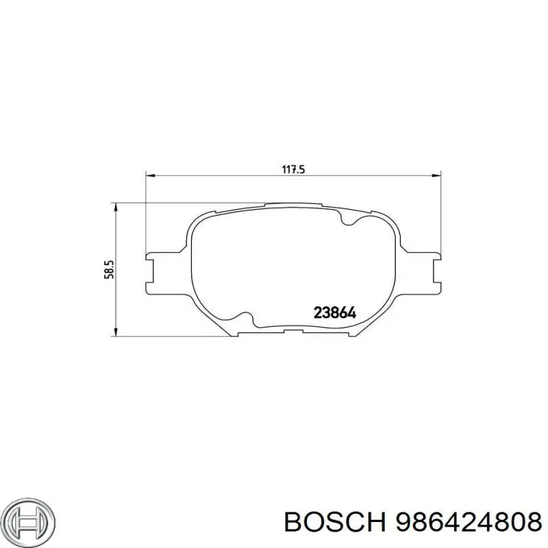 986424808 Bosch pastillas de freno delanteras