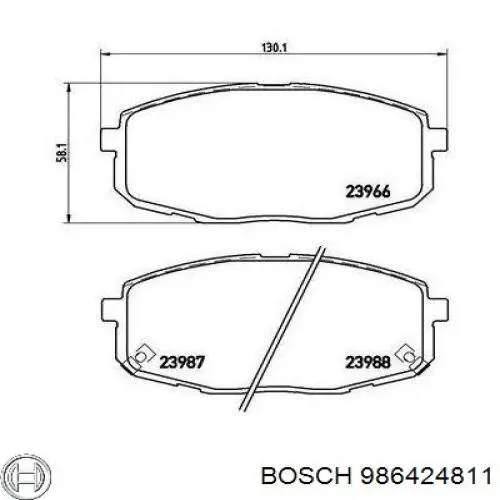 Pastillas de freno 986424811 Bosch