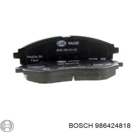 986424818 Bosch pastillas de freno delanteras