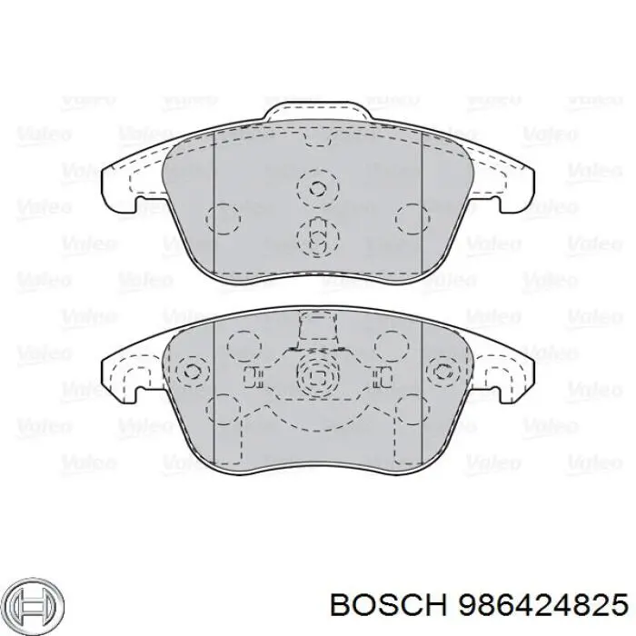 Comprar 986424825 Bosch Pastillas delanteras de freno