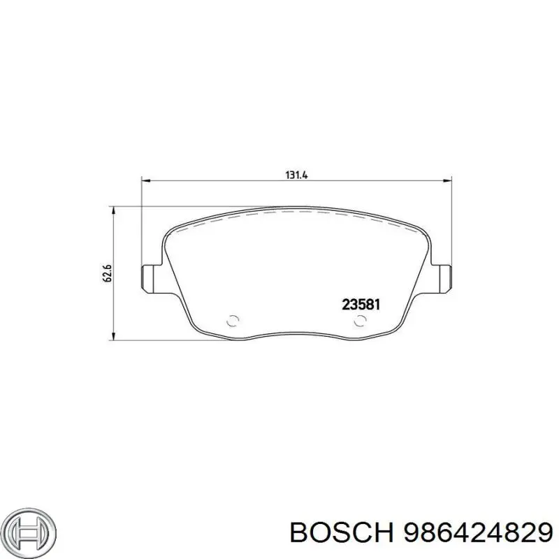 986424829 Bosch Pastillas delanteras