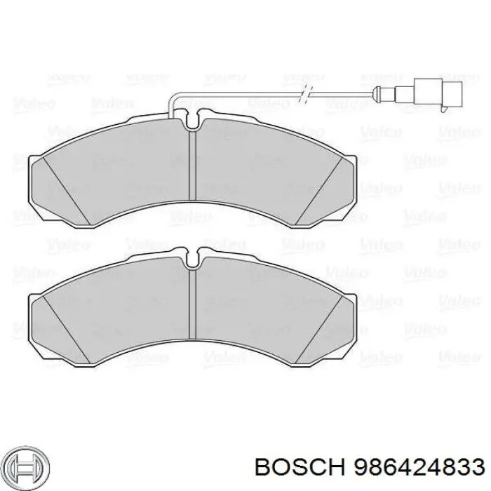 Comprar 986424833 Bosch Pastillas delanteras de freno