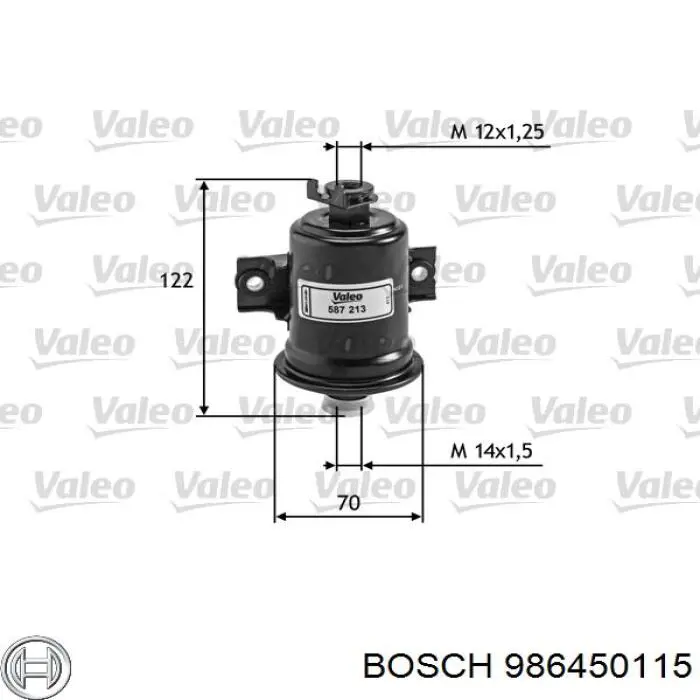 986450115 Bosch filtro de combustible