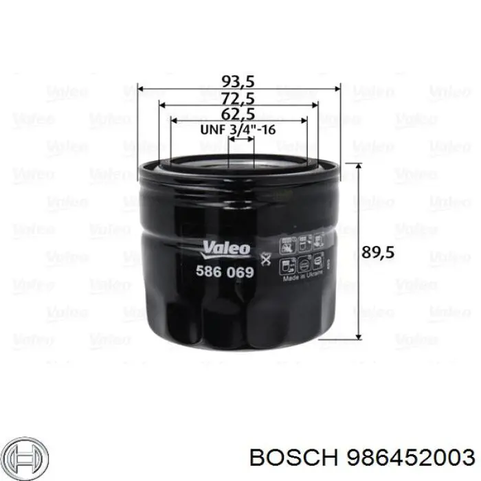 Filtro de aceite Bosch 986452003 precio, desde 5,07 EUR