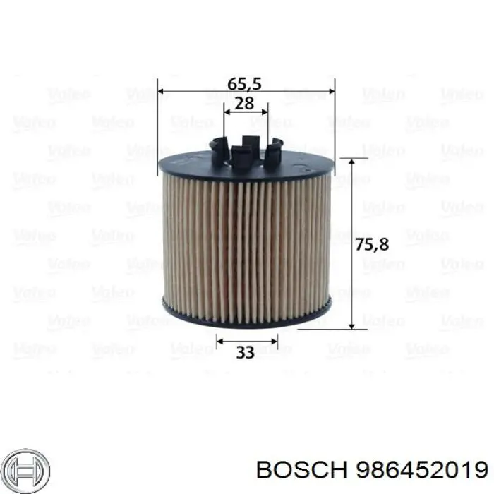 986452019 Bosch filtro de aceite