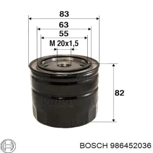 Filtro de aceite Bosch 986452036 precio, desde 4,23 EUR