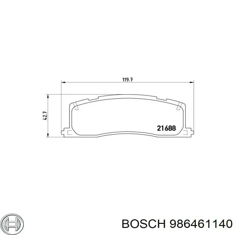 986461140 Bosch pastillas de freno traseras