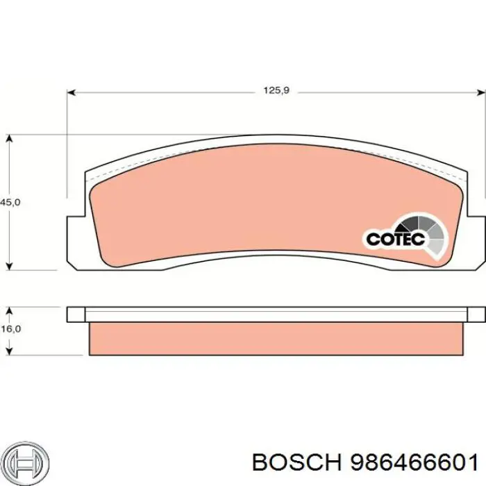 986466601 Bosch pastillas de freno delanteras