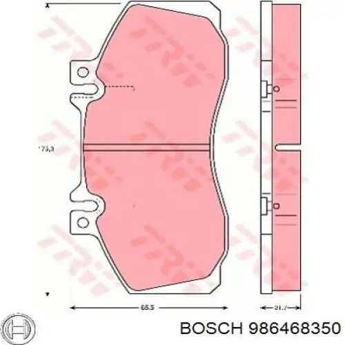 986468350 Bosch pastillas de freno traseras