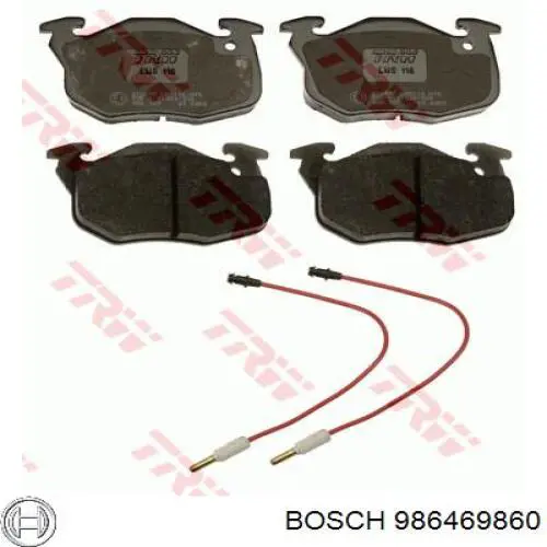 986469860 Bosch pastillas de freno delanteras