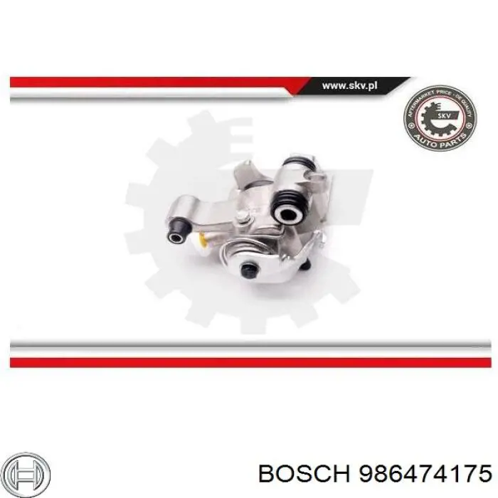 986474175 Bosch pinza de freno trasero derecho