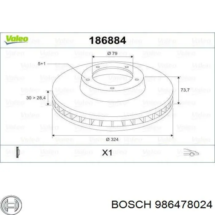 986478024 Bosch Discos