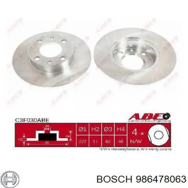 Freno de disco delantero Seat 600