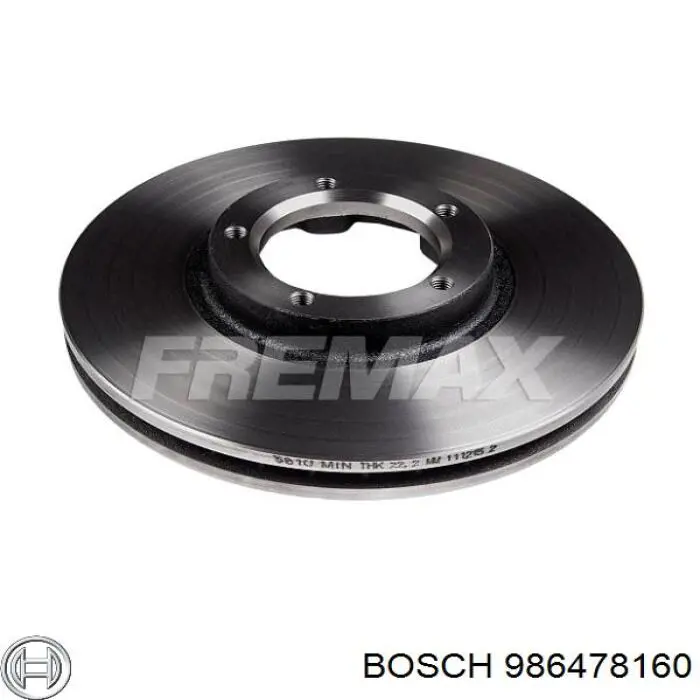 986478160 Bosch disco de freno delantero