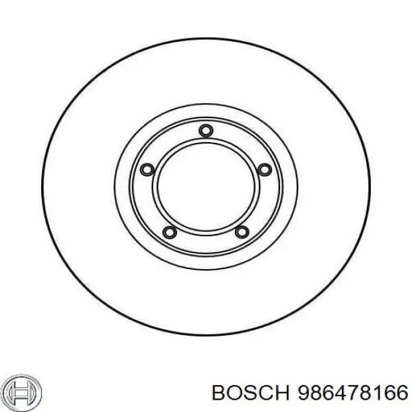 986478166 Bosch disco de freno delantero