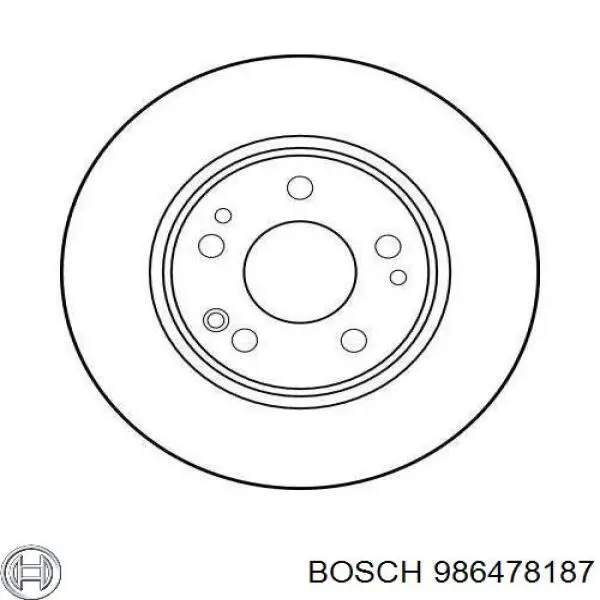 986478187 Bosch disco de freno delantero