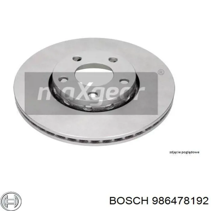 986478192 Bosch disco de freno delantero
