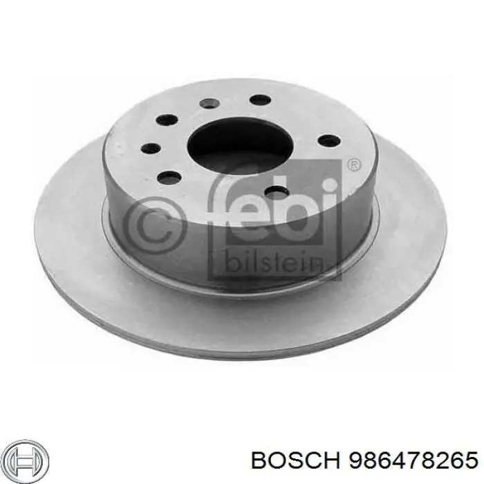 986478265 Bosch disco de freno delantero