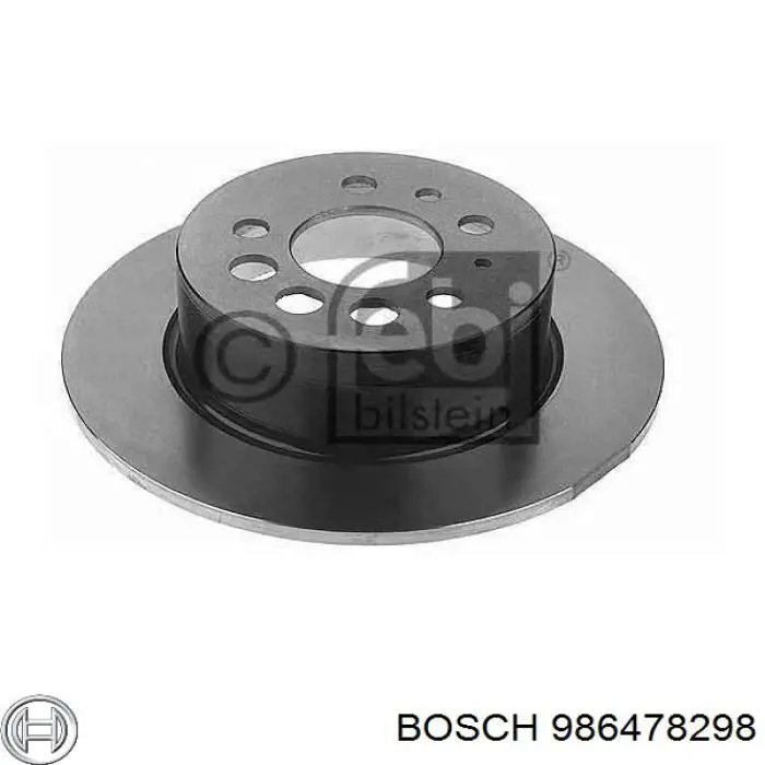 986478298 Bosch disco de freno delantero