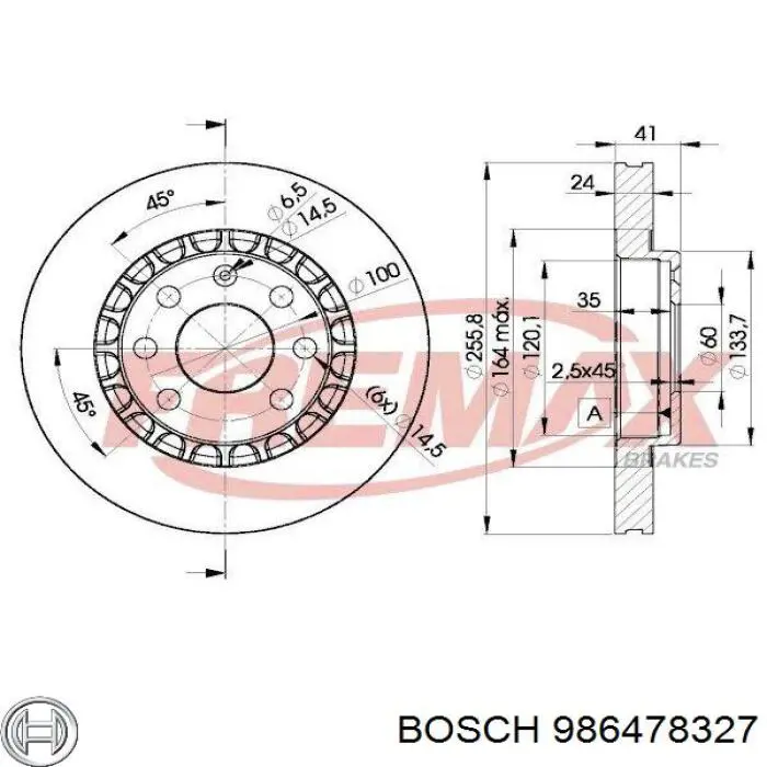 Comprar 986478327 Bosch Freno de disco delantero