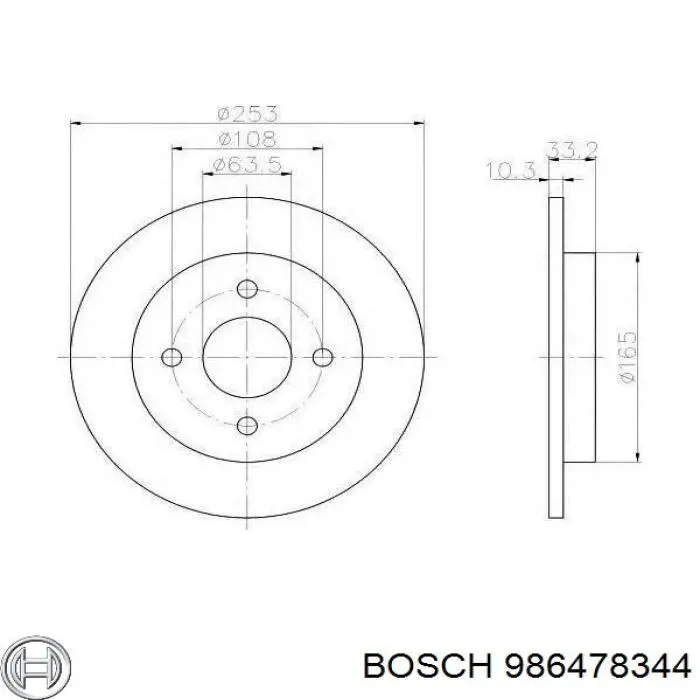 Disco de freno trasero Ford Sierra 1 GBC