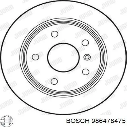 986478475 Bosch disco de freno trasero