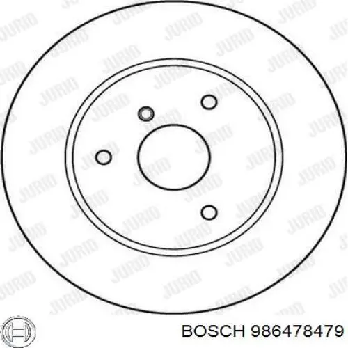 986478479 Bosch disco de freno delantero
