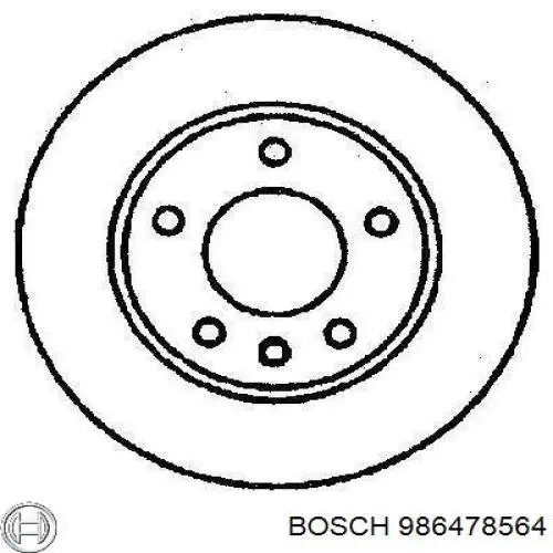 986478564 Bosch disco de freno trasero