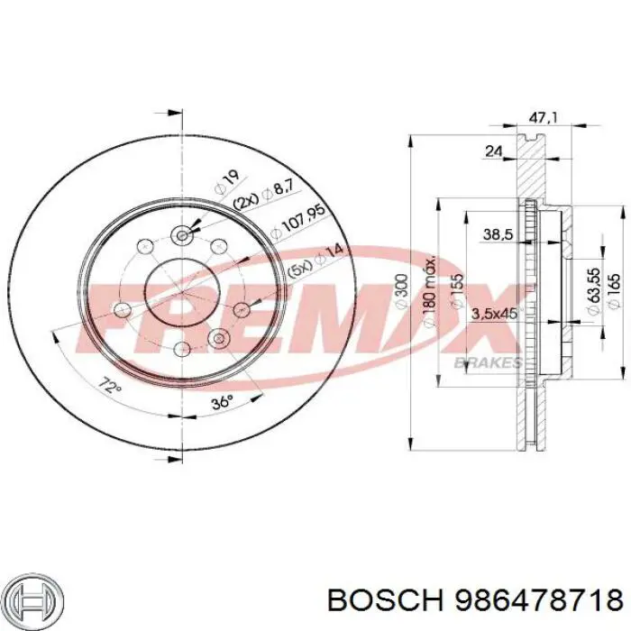 Freno de disco delantero Jaguar X-type CF1