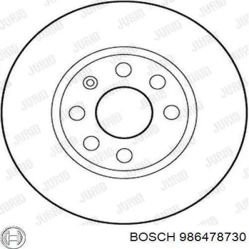 986478730 Bosch disco de freno delantero