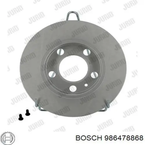 986478868 Bosch disco de freno trasero