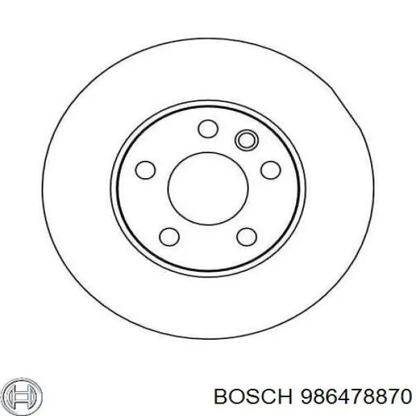 986478870 Bosch disco de freno delantero