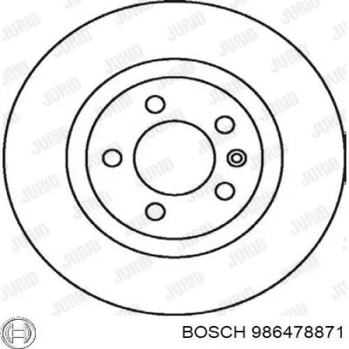 986478871 Bosch disco de freno trasero