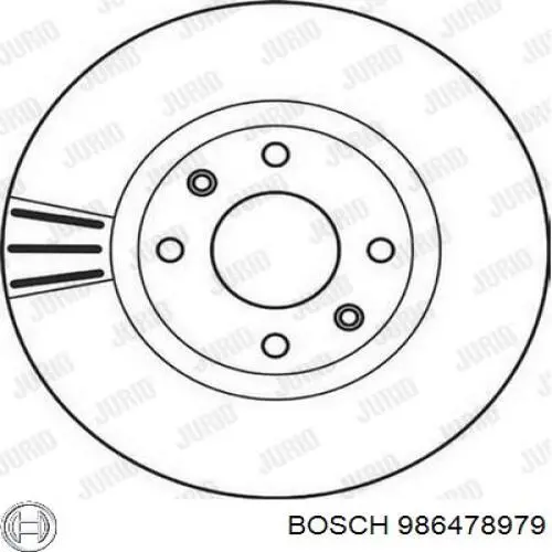986478979 Bosch disco de freno delantero