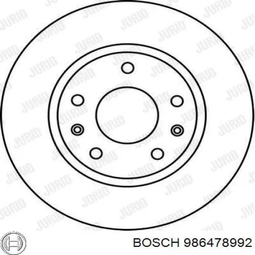 986478992 Bosch disco de freno delantero